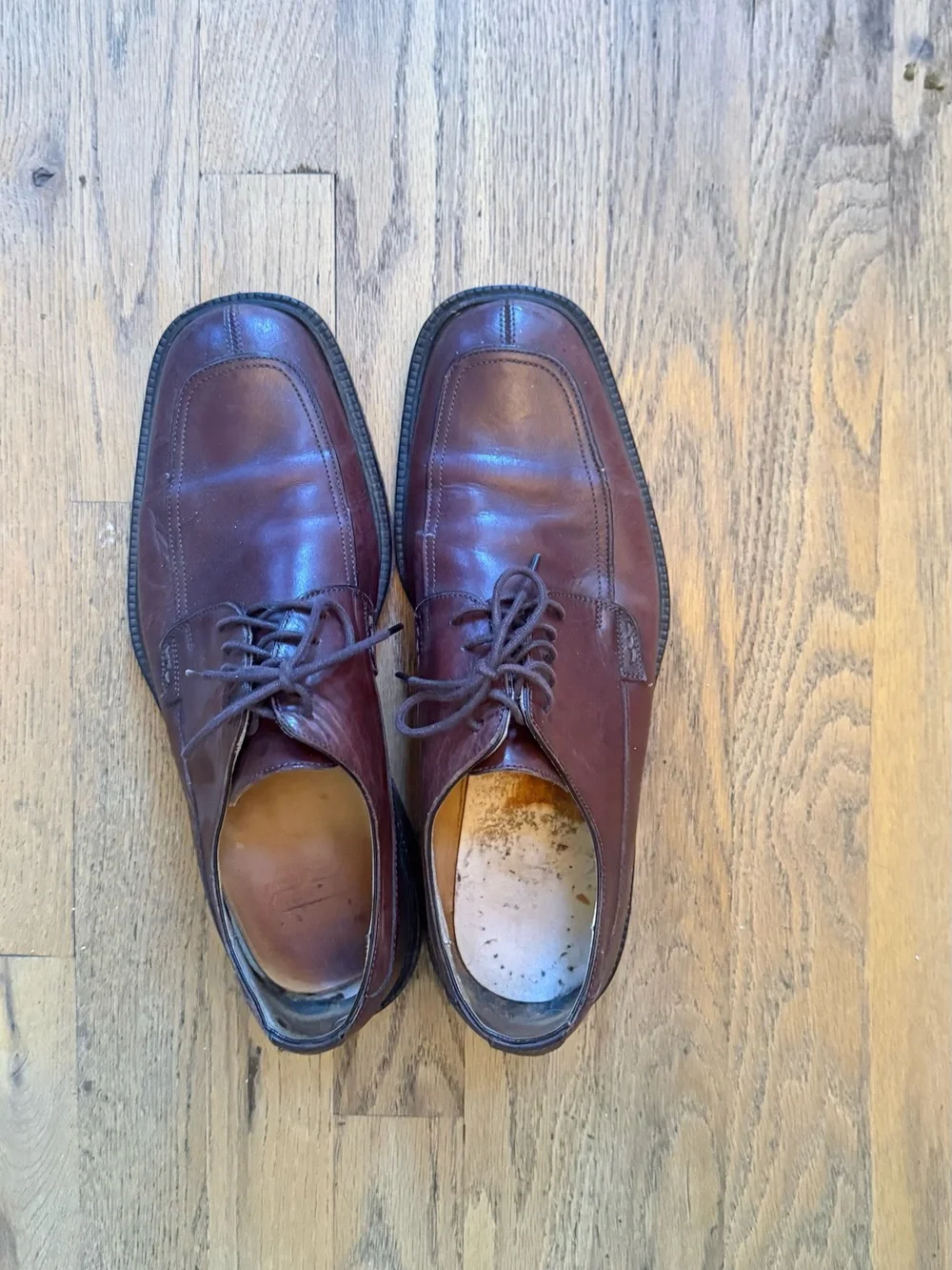 Coach Men’s Brown Leather Square Toe Oxford Dress Shoes Size 9.5